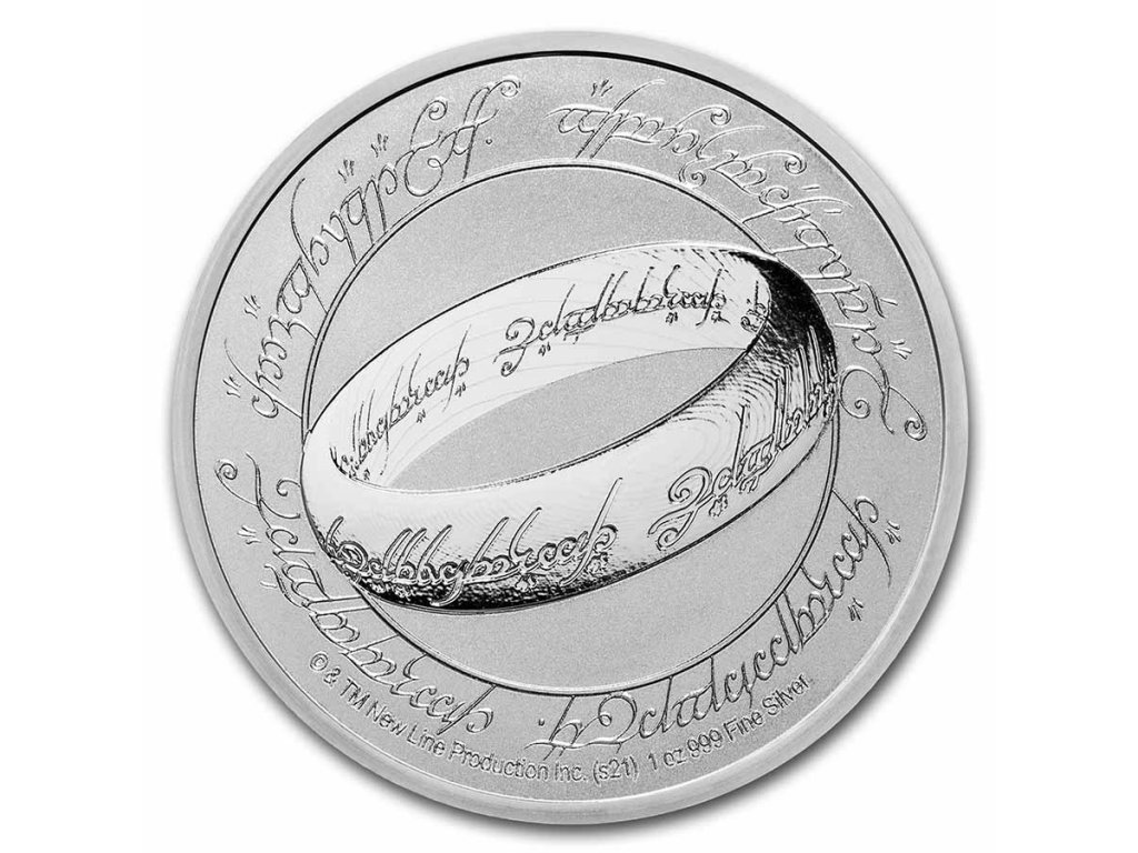 2021 niue 1 oz silver 2 lord of the rings the one ring 241677 slab