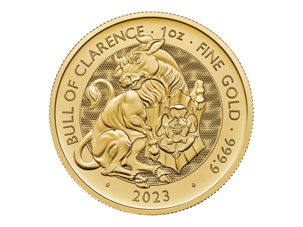 bull of clarence 1oz gold reverse