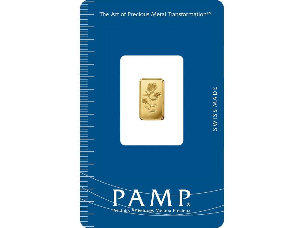 1 g gold pamp rosa blister