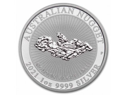 2021 australia 1 oz silver golden eagle nugget bu 230073 slab CAPSULE