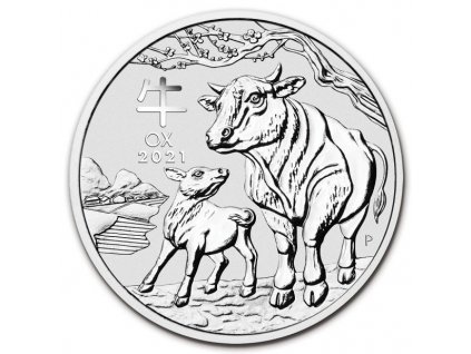 2021 australia 1 kilo silver lunar ox bu series iii reverse coin