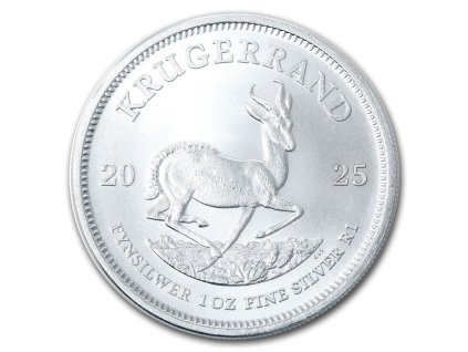 2025 south africa 1 oz silver krugerrand bu 309081 obv