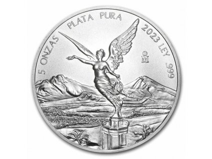 2023 mexico 5 oz silver libertad bu 281785 slab