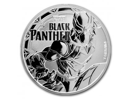 2018 tuvalu 1 oz silver 1 marvel series black panther bu 159743 Obv