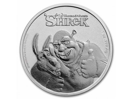 2021 niue 1 oz silver 2 shrek 20th anniversary bu coin 230389 slab