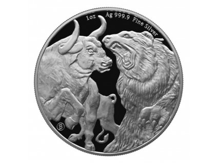 1 oz bull and bear 2022 silver coin