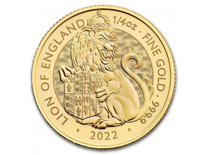 2022 gb 1 4 oz gold royal tudor beast the lion of england 247678 slab