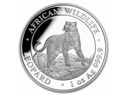 2022 somalia 1 oz silver african wildlife leopard bu 243312 slab