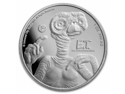 2022 niue 1 oz silver 2 e t 40th anniversary coin bu 243698 slab