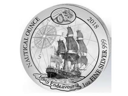 1 oz silver rwanda nautical hms endeavour 2018