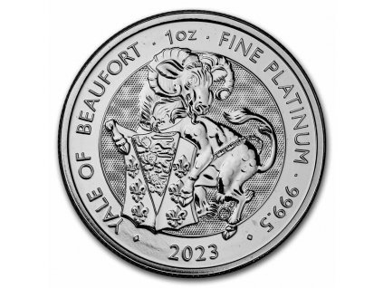 2023 gb 1 oz platinum royal tudor beasts the yale of beaufort bu 259474 obv