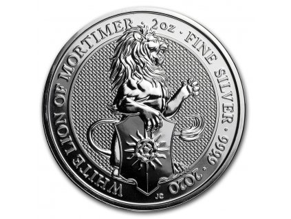 2020 great britain 2 oz silver queens beasts the white lion 197697 slab