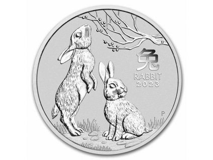 2023 australia 5 oz silver lunar rabbit bu series iii 260930 slab