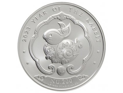 1 oz silver kingdom of bhutan 2023 rabbit nu200