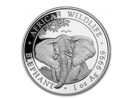 2021 somalia 1 oz silver elephant bu 216933 obv