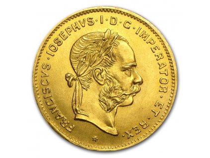 1892 austria gold 4 florin 10 francs franz joseph au 24022 Obv