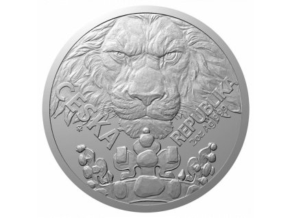 niue 2023 czech lion ag999 2 oz bu