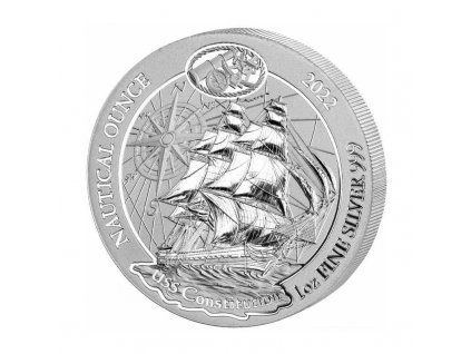 rwanda 2022 nautical once uss constitution ag999 1 oz bu