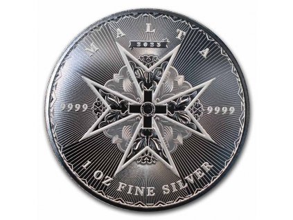 2023 malta 1 oz silver 5 maltese cross bu 272190 obv