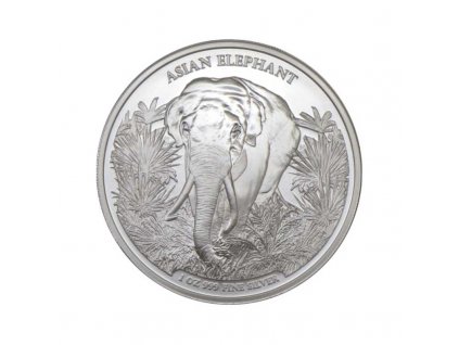 cambodia 2023 asian elephant ag999 1 oz bu