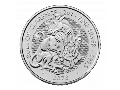bull of clarence 2oz silver reverse
