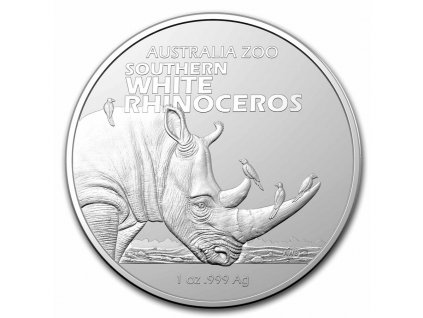 2023 australia 1 oz silver 1 australian zoo white rhinoceros bu 279384 slab