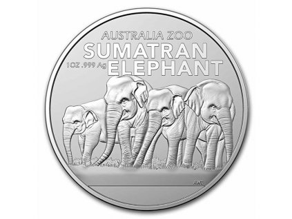 2022 australia 1 oz silver 1 australian zoosumatran elephant bu 252890 slab