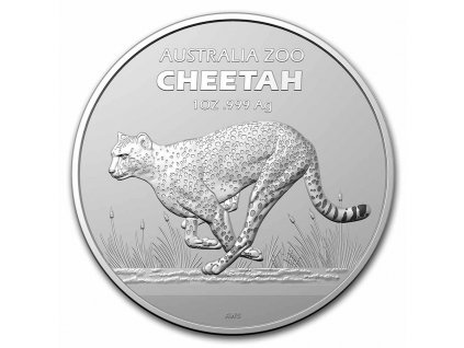 2021 australia 1 oz silver 1 australian zoo cheetah bu 231791 obv