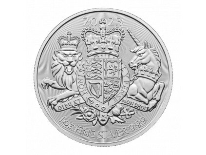 great britain 2023 the royal arms ag999 1 oz bu