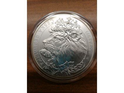 Stříbrná mince Český Lev 5 oz 2021