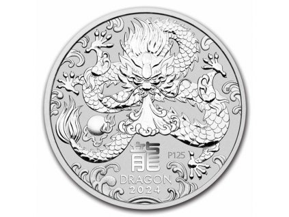 2024 australia 2 oz silver lunar dragon bu series iii 285552 slab