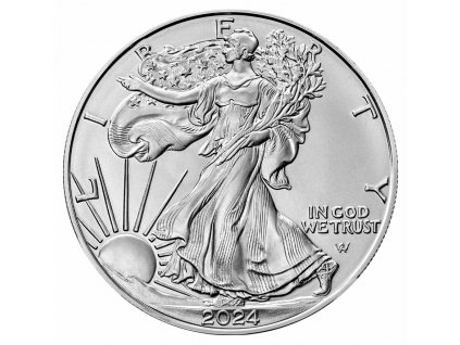 2024 1 oz american silver eagle coin bu 284458 slab