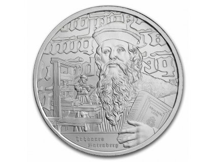 2024 niue 1 oz silver icons of inspiration johannes gutenberg bu 278601 slab