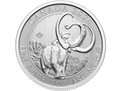 canada 2 oz silver wooly mammoth 2024 10 bu