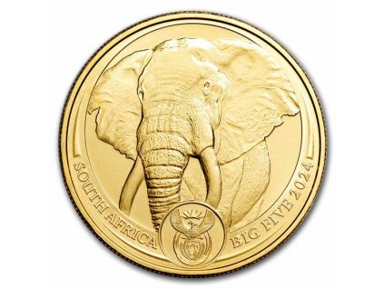2024 south africa 1 oz gold big five elephant bu 289757 obv