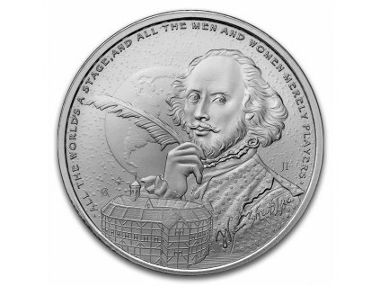 2024 niue 1 oz silver icons of inspiration shakespeare bu 288434 slab