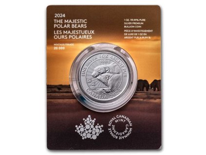 2024 canada 1 oz 5 silver the majestic polar bears 293633 rev