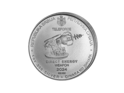 1 oz silver nikola tesla 2024 teleforce 100 dinar bu