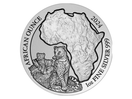 1 oz silver rwanda leopard 2024 cfa 50 bu