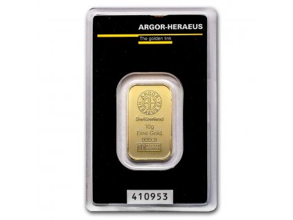 10 gram gold bar argor heraeus in assay 96059 slab