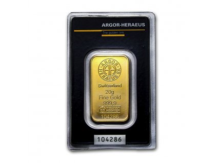 20 gram gold bar argor heraeus kinebar design in assay 216325 slab
