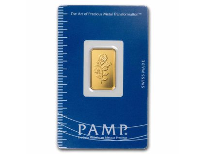 5 gram gold bar pamp suisse rosa in assay 71979 slab