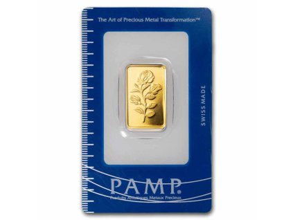 10 gram gold bar pamp suisse rosa in assay 73994 slab