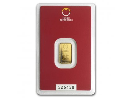 2 gram gold bar austrian mint in assay 78376 Slab