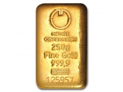 250 gram gold bar austrian mint cast 78385 Obv