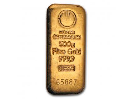 500 gram gold bar austrian mint cast 78386 Obv