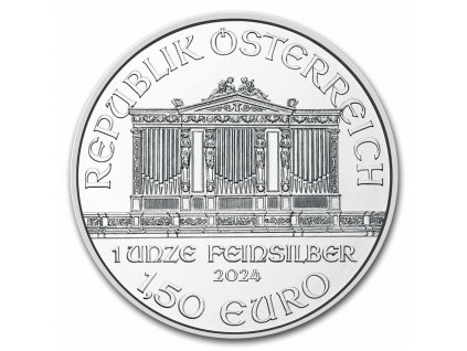 2024 austria 1 oz silver philharmonic bu 284601 obv