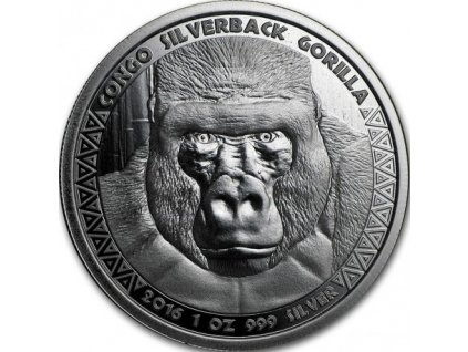 1 oz silver gorilla congo 2016