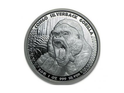 1 oz silver gorilla congo 2015