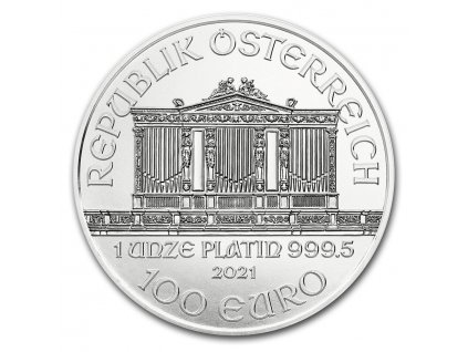 2021 austria 1 oz platinum philharmonic bu 224922 rev
